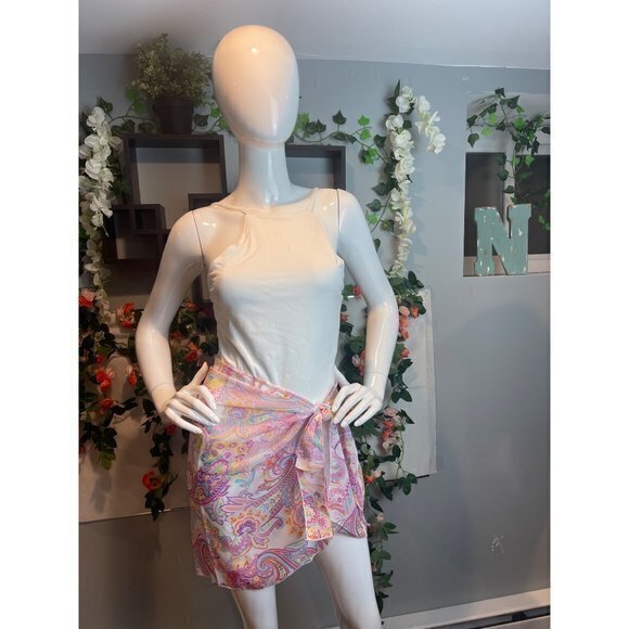 Tinibikini Wrapped Up In You Sarong Coverup Skirt Purple/combo one size RefFNB - Picture 4 of 8